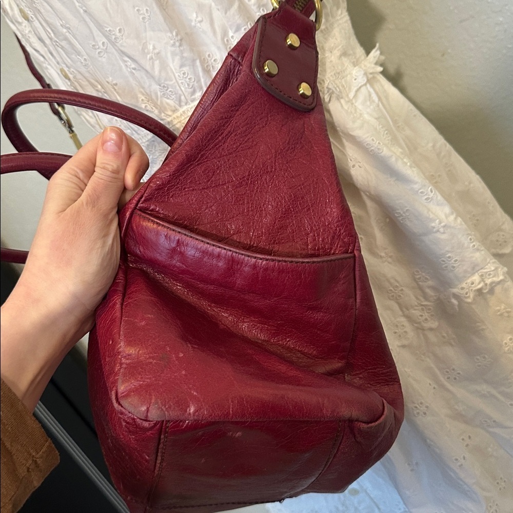 HOBO Sheila Large Genuine Leather Crossbody Tote Bag GUC - Picture 8 of 14
